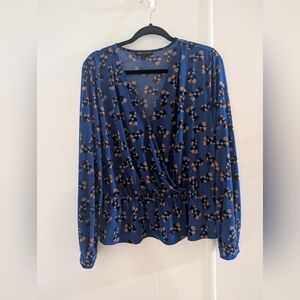 Banana Republic Blue Floral Women's Top